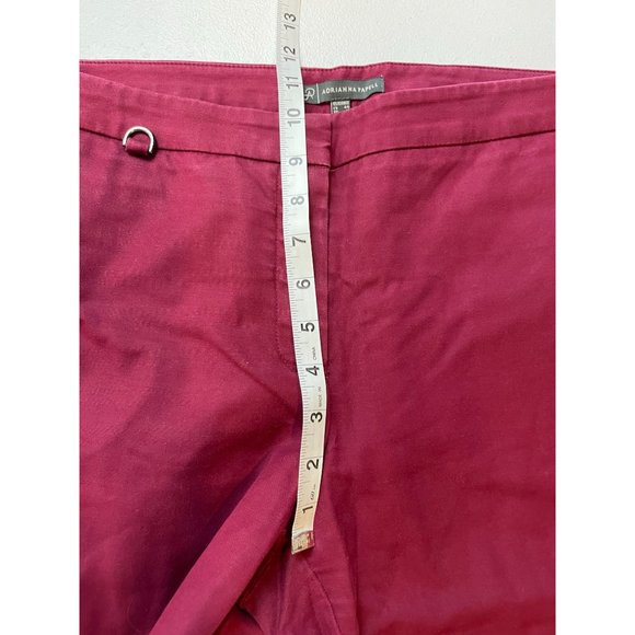 Adrianna Papell Womens Dress Pants Cropped Mid Rise Hot Pink Size 12 - Picture 4 of 8